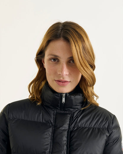 Doudoune longue à capuche Grand Froid Noir Karachi