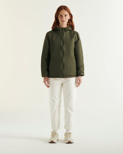 Doudoune réversible à capuche Ultralight Army/Rose poudre Bangkok 2.0