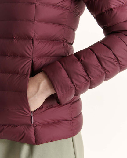 Doudoune légère à capuche Aubergine Cloe
