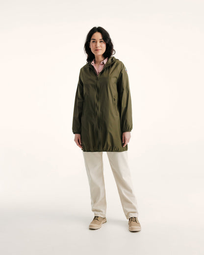 Imperméable long à capuche Army Glendale